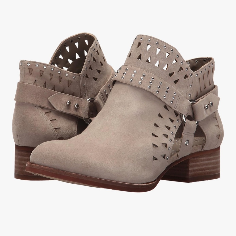 Vince Camuto Calley Women's Suede Ankle Boots - light Gray Sz 8
